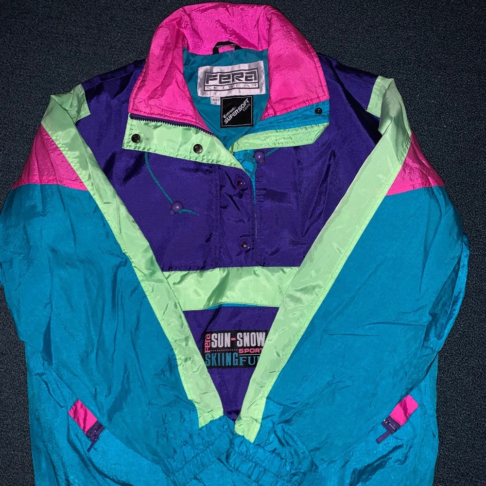 Vintage Colorful Ski Jacket